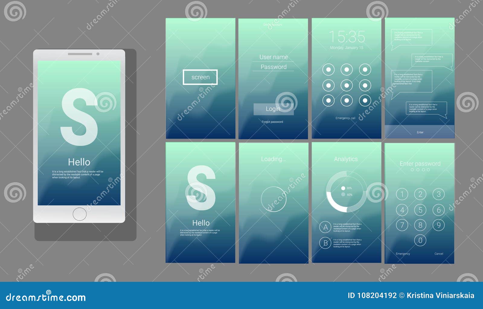 Download Modern UI, GUI Screen Vector Design Stock Vector ...