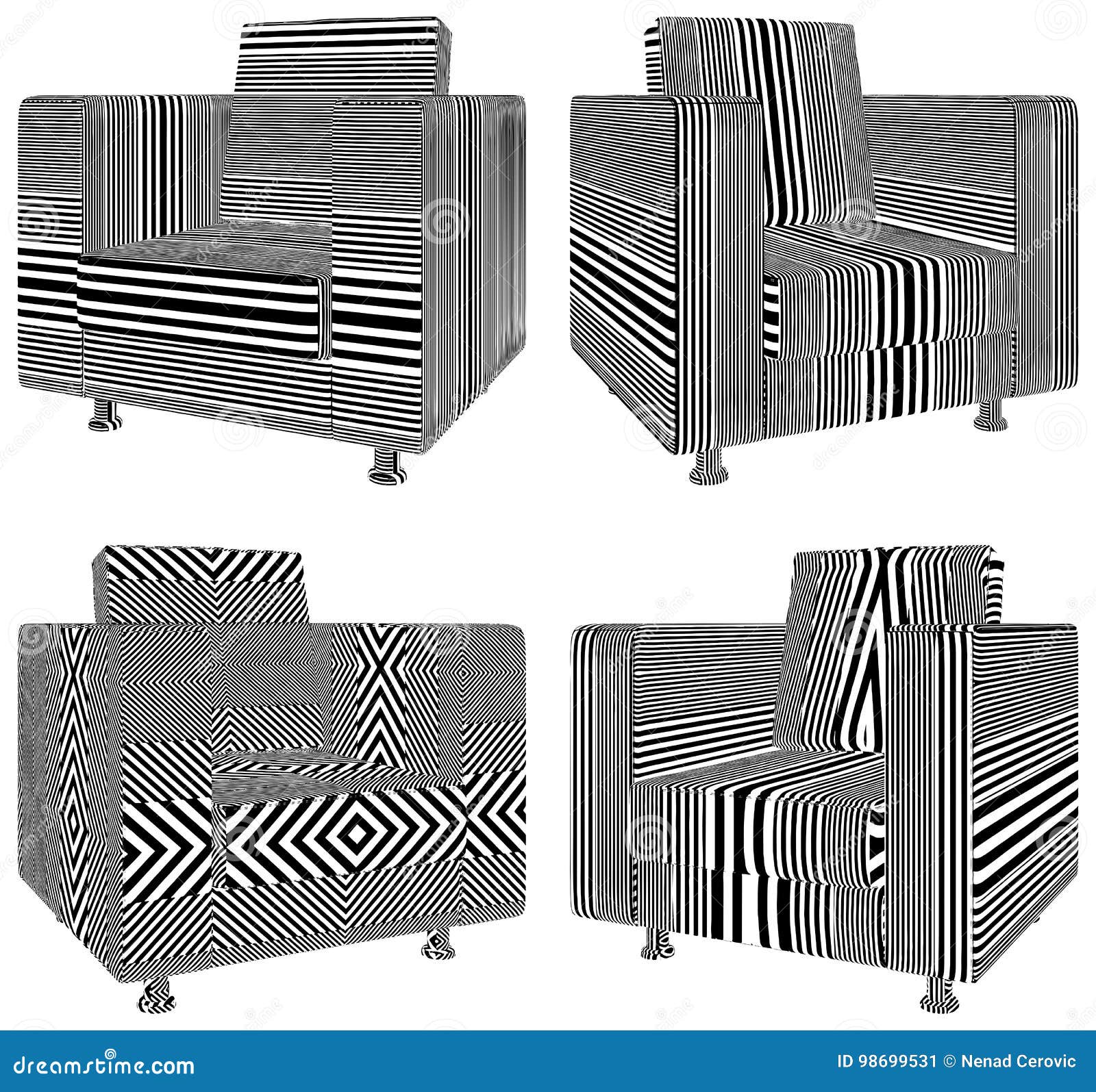 Modern Urban Armchair Illustration Vector Stock Vector Illustration