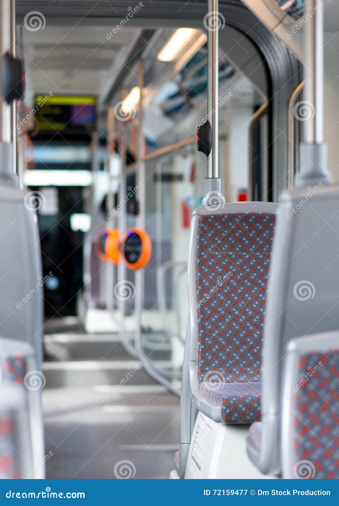modern urban bus interior.