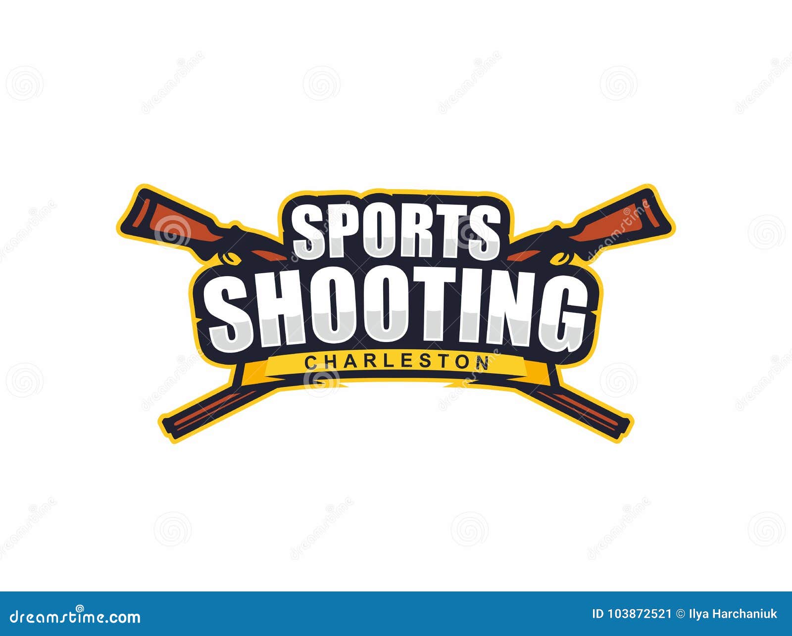 Modern Vector Professional Logo Emblem Sports Shooting Editorial Photo Illustration of nature