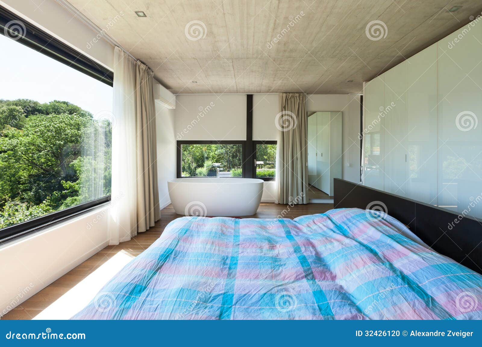 Modern Villa, Interior, Bedroom Stock Photo Image of house, living