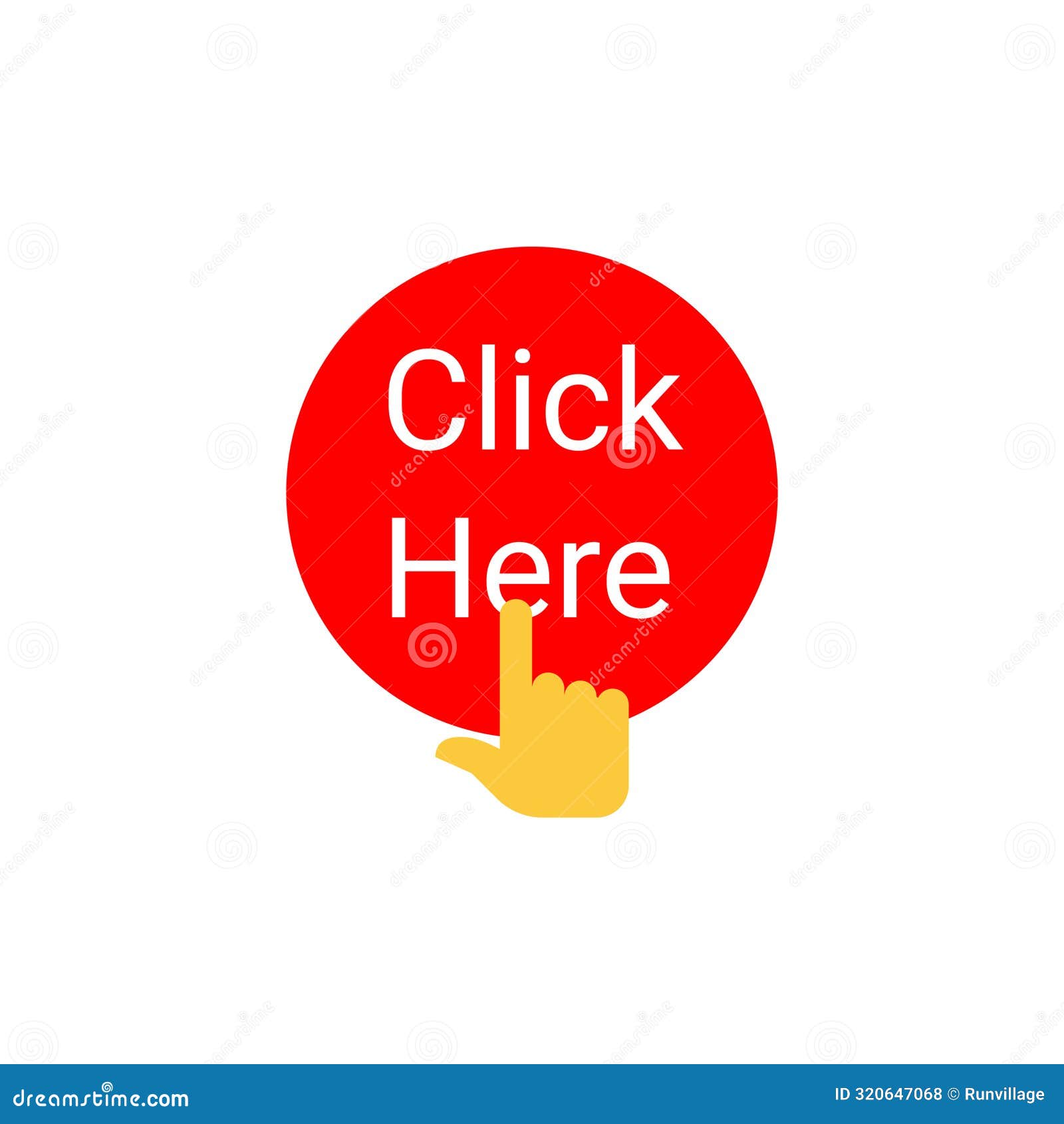 a modern and visually appealing 'click here' button 