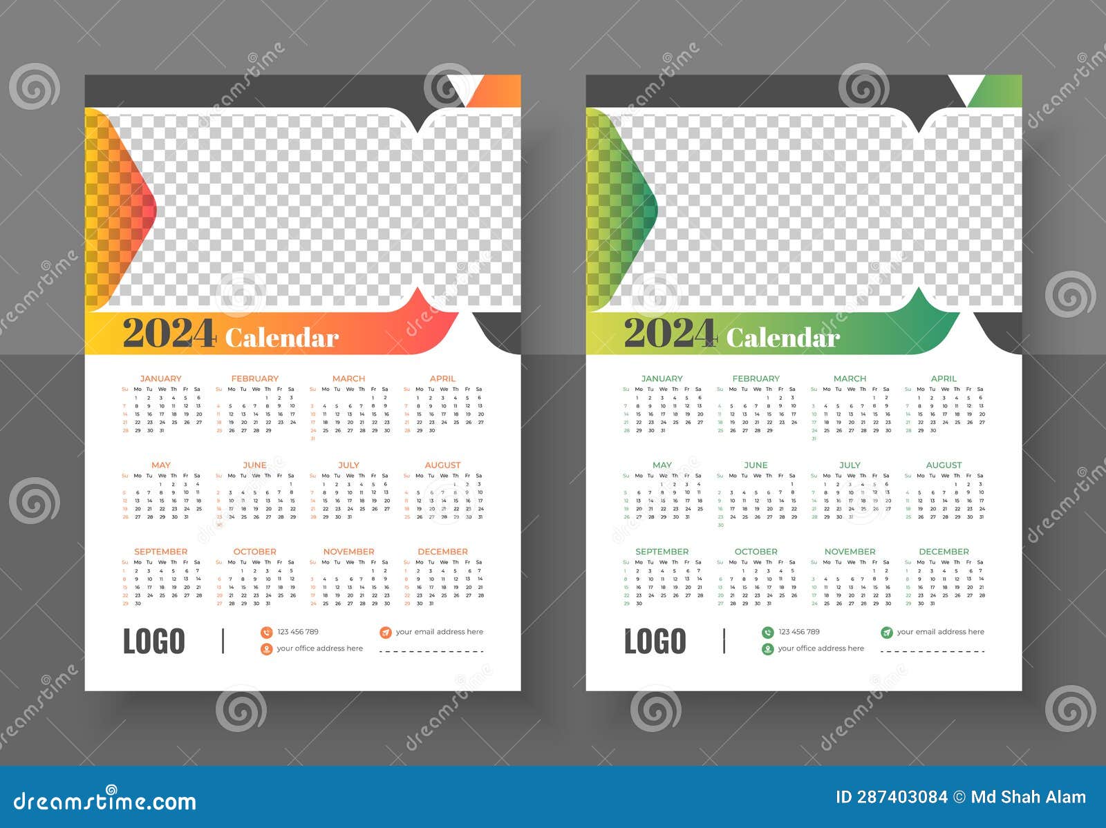 Calendar 2024 Template Design Ready To Print