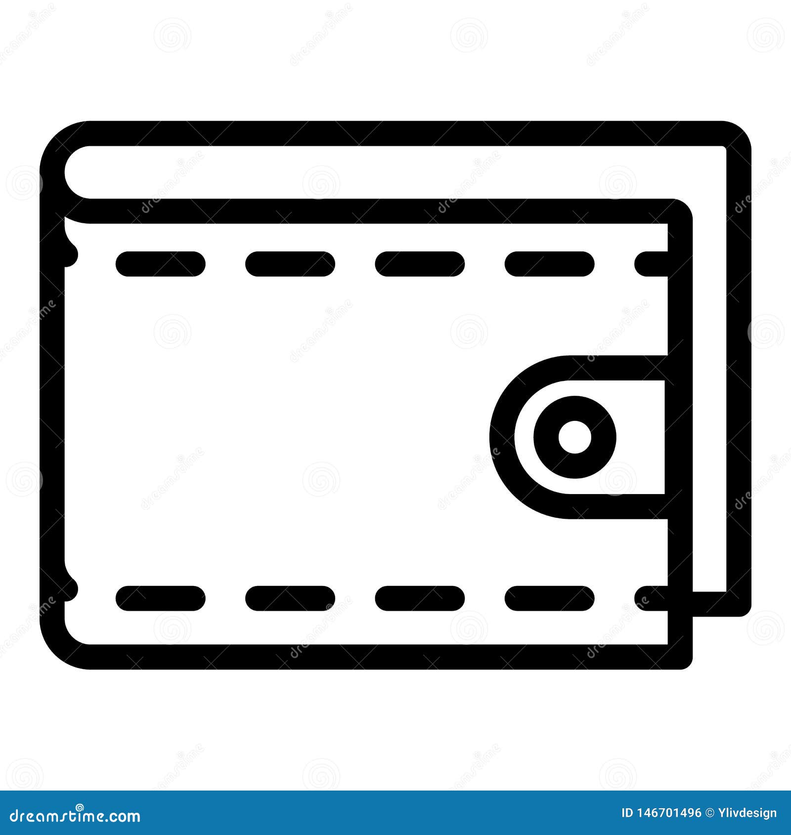 Modern Wallet Icon, Outline Style Stock Vector - Illustration of money ...