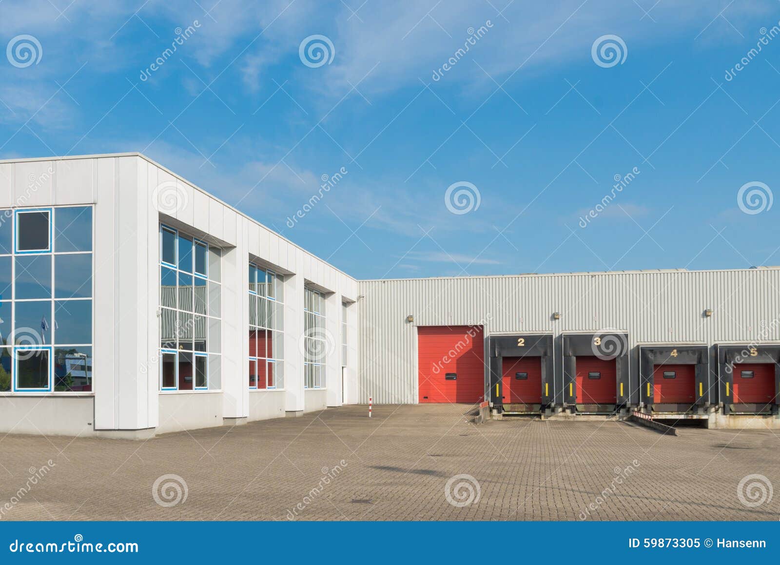 Modern warehouse exterior stock image. Image of facade 59873305