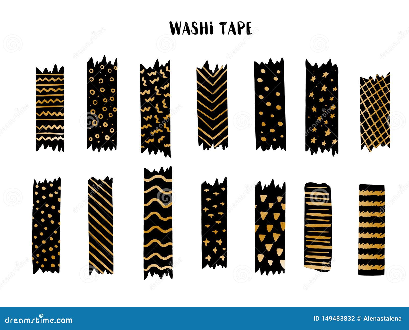 Golden Washi Tapes Gold Label For Wedding Invitation Free Download