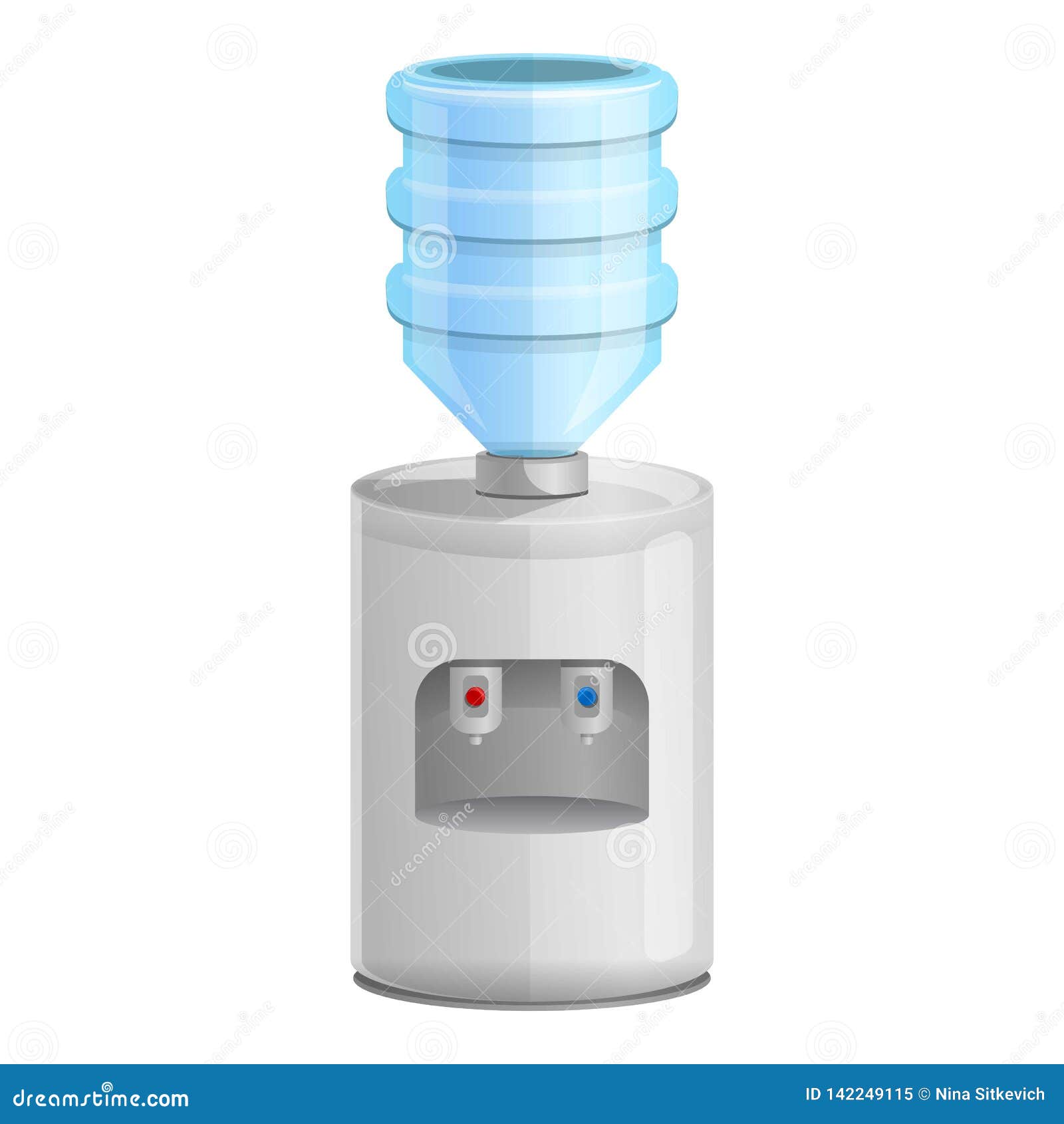 Modern Water Cooler Icon, Cartoon Style Stock Vector Illustration of