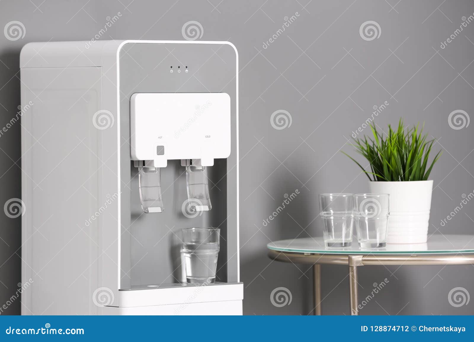 Modern water cooler stock photo. Image of cooler, hydration 128874712