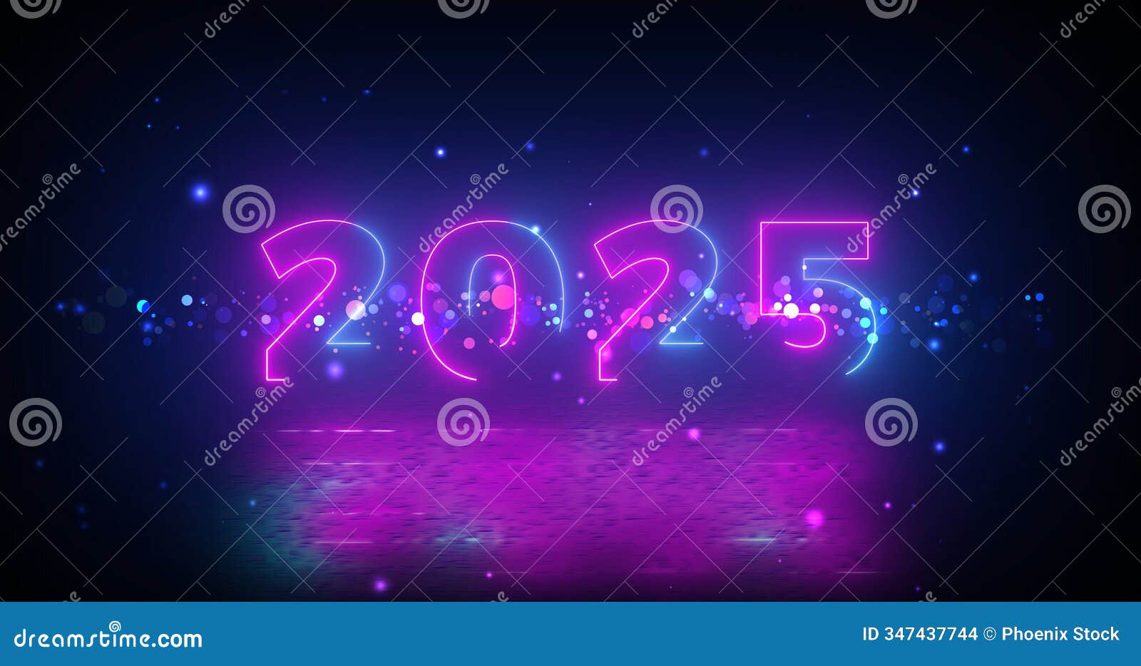 modern way neon colored trendy 2025 wishes bg.