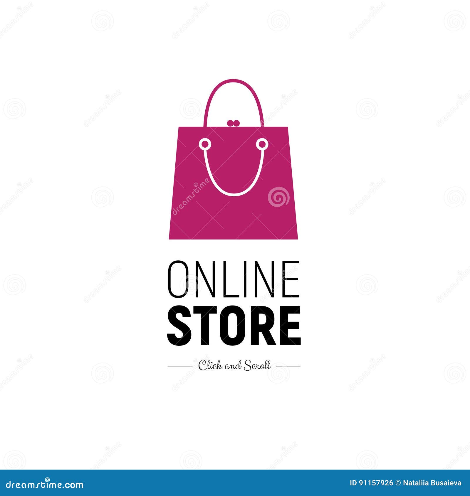 Modern Web Banner Online Store with Fashionable Handbag. Concept Online ...