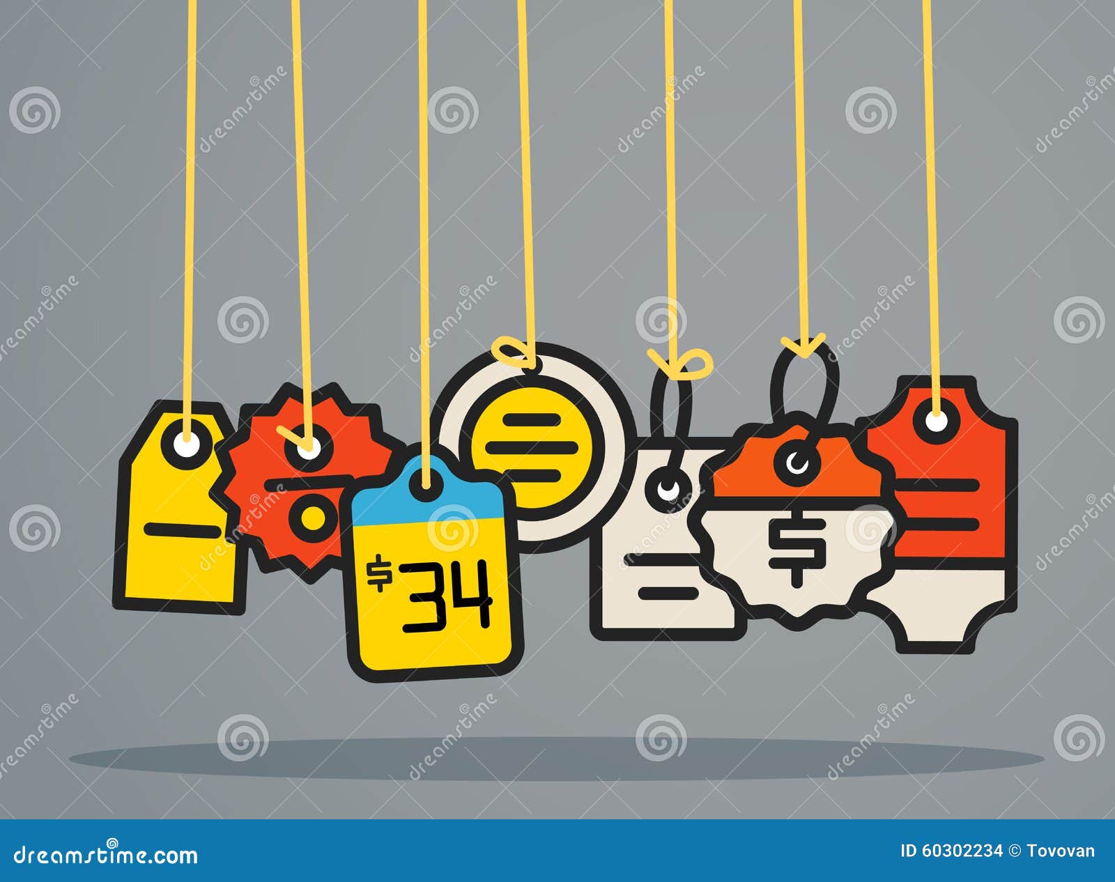 Modern  Commerce Tags Collection Stock Vector Illustration of