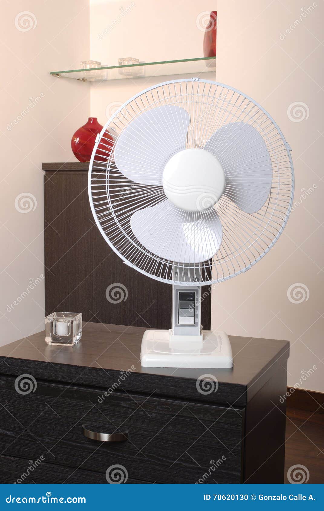 Modern White Fan On The Table Stock Photo Image Of Ceiling Blow 70620130