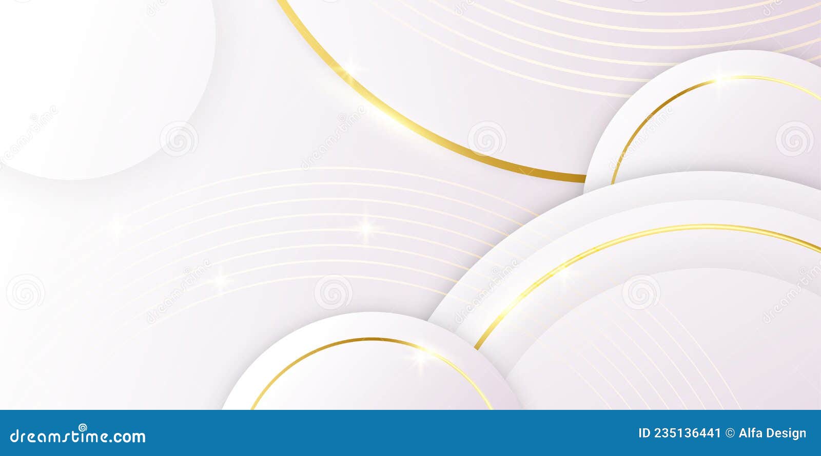 Modern White and Gold Abstract Background. Abstract Geometric Shape