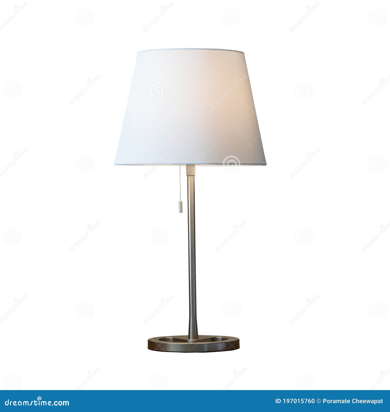 Modern White Lamp Isolated on White Background Stock Photo - Image of ...