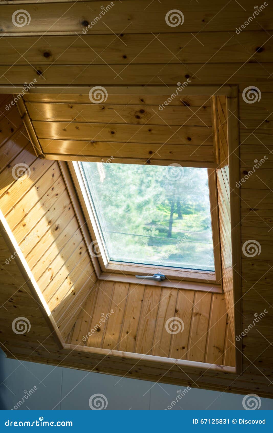 Modern Window on Roof stock image. Image of inside, interior 67125831