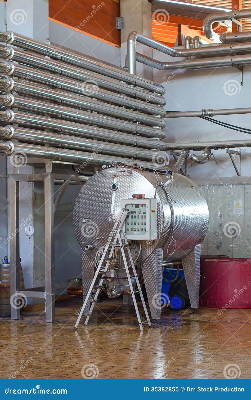 Modern wine manufacturing stock image. Image of agriculture 35382855