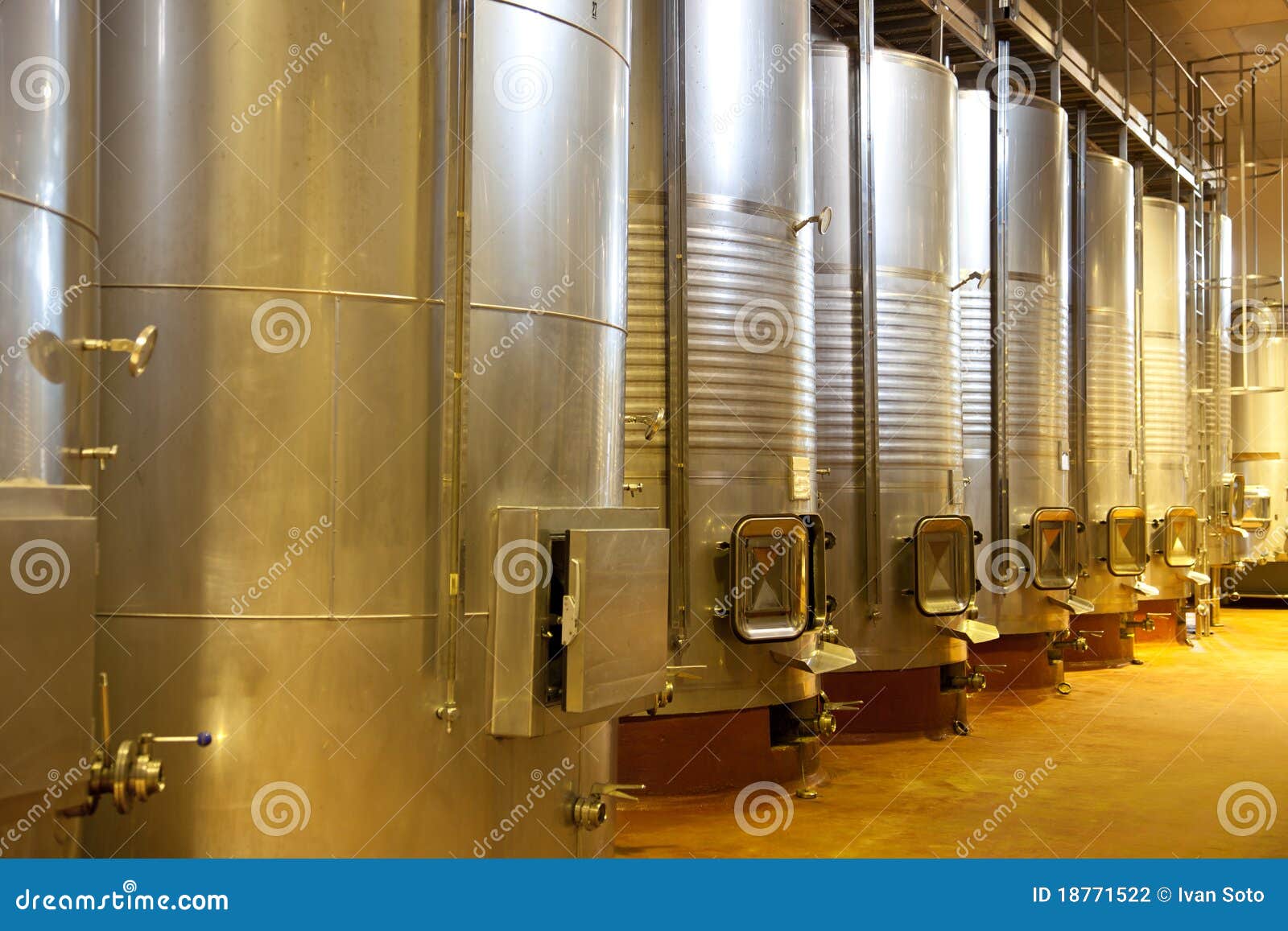 Modern Winery Fermenting Facility Stock Photo Image of steel, summer 18771522