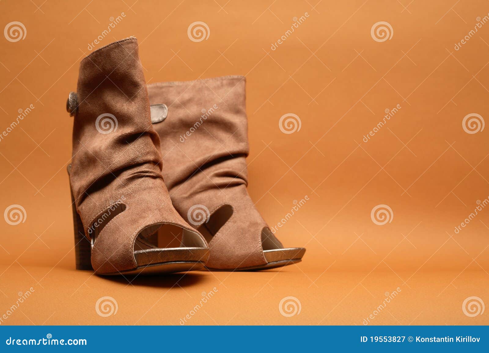 Modern Woman Shammy Shoes stock image. Image of footgear - 19553827