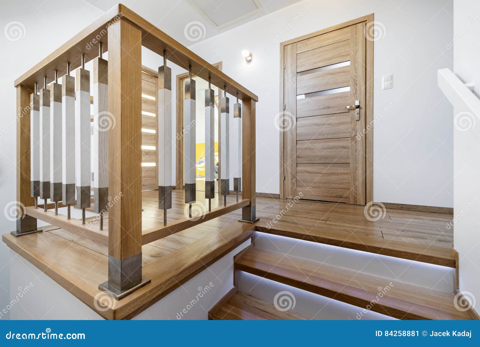 Modern Wooden Stair Way Stock Image Image Of Furniture