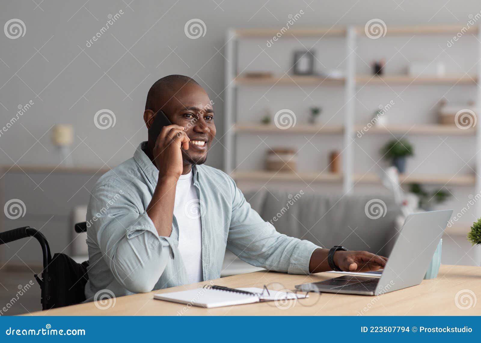Modern Work from Home, Gadgets for Communication with Client, New