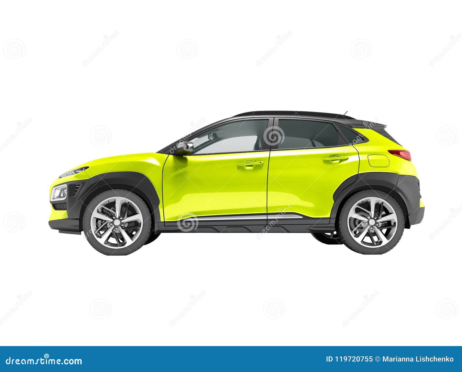 Download Modern Yellow Car Crossover Side View 3d Render On White Background No Shadow Stock Illustration Illustration Of Front Gray 119720755 PSD Mockup Templates