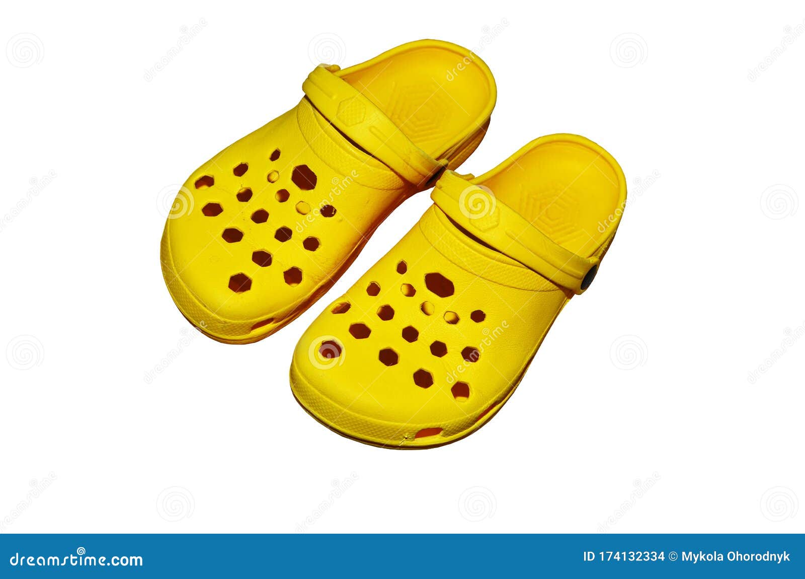 Modern Yellow Slippers with Air Holes Stock Photo - Image of relaxation ...