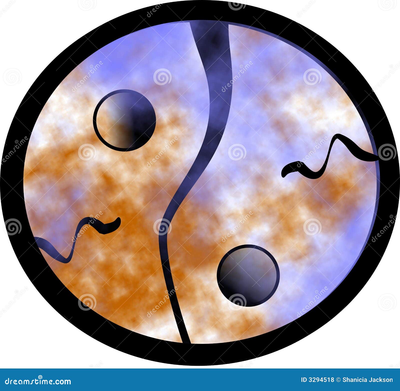Modern ying yang stock illustration. Illustration of dots - 3294518