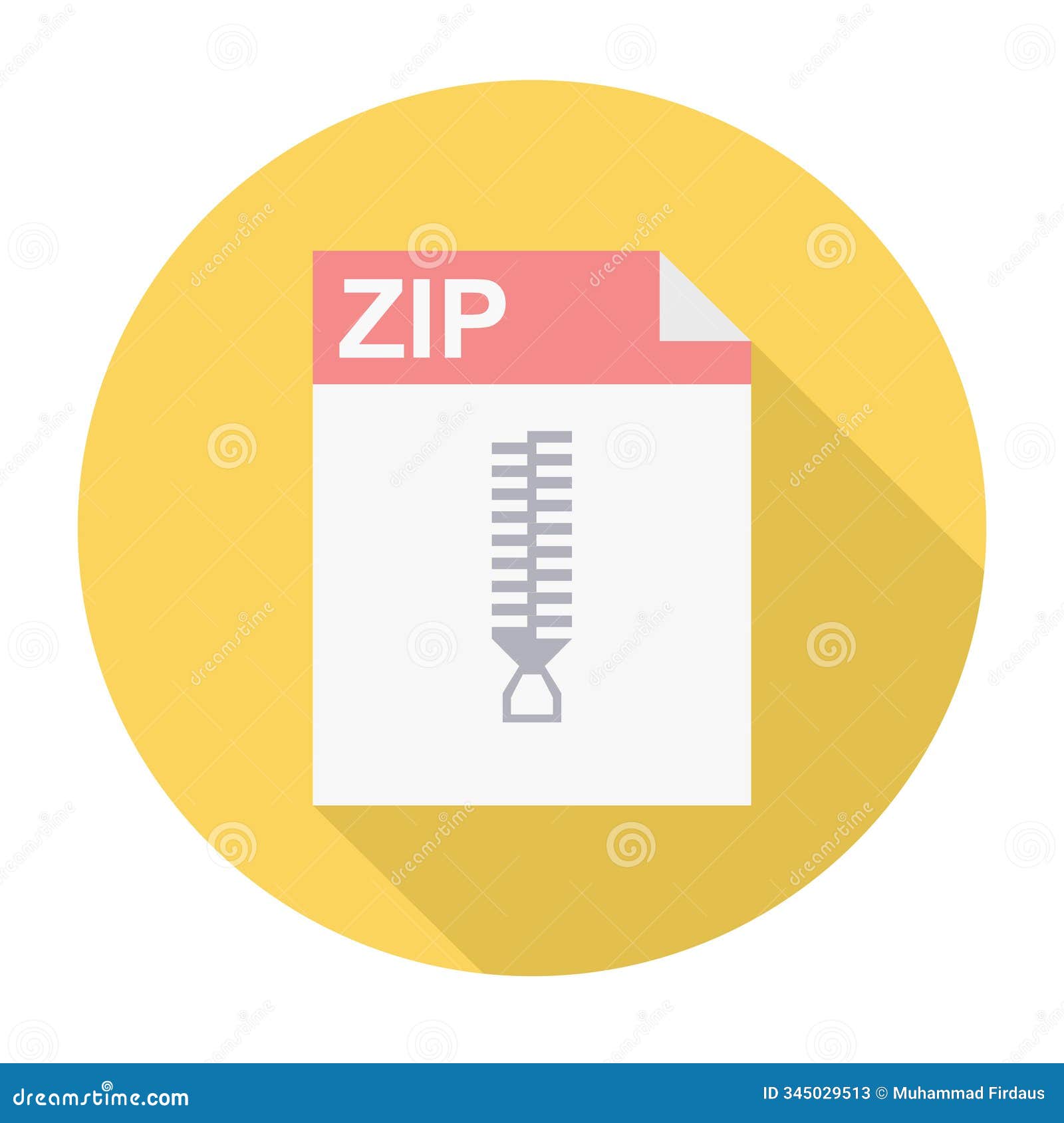 modern zip file icon with an elegant 
