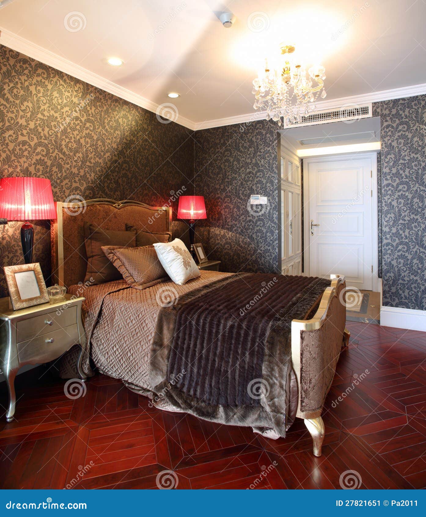 Moderne innenarchitektur schlafzimmer stockbild bild 27821651