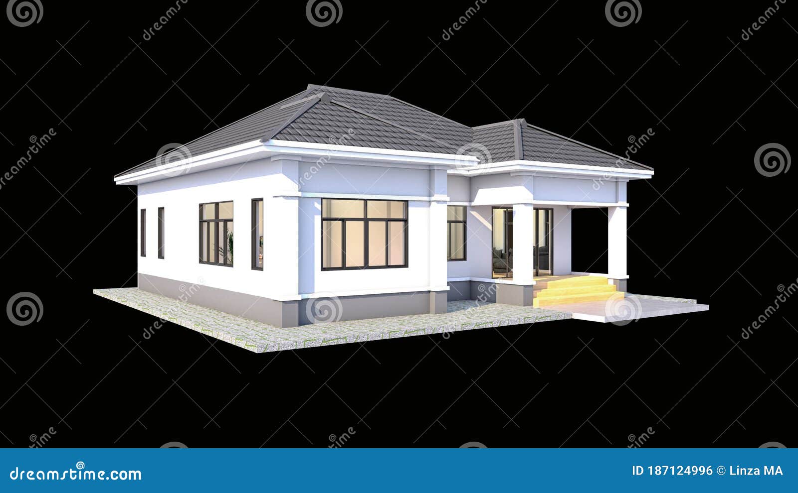 Moderner Entwurf Der Thailandischen Art Des Hauses Mit Doppeldach Stock Abbildung Illustration Von Mode Siamesisch 187124996