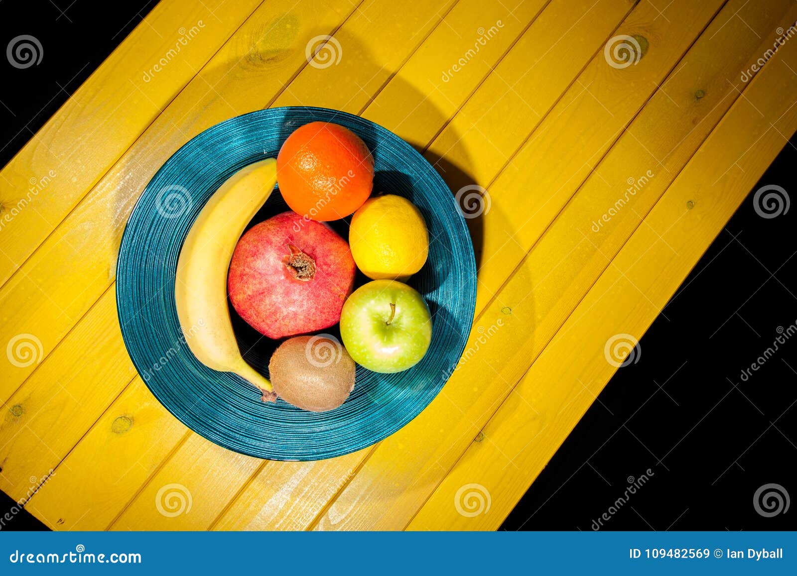 modernistic fruit bowl still life. healthy vegan food including