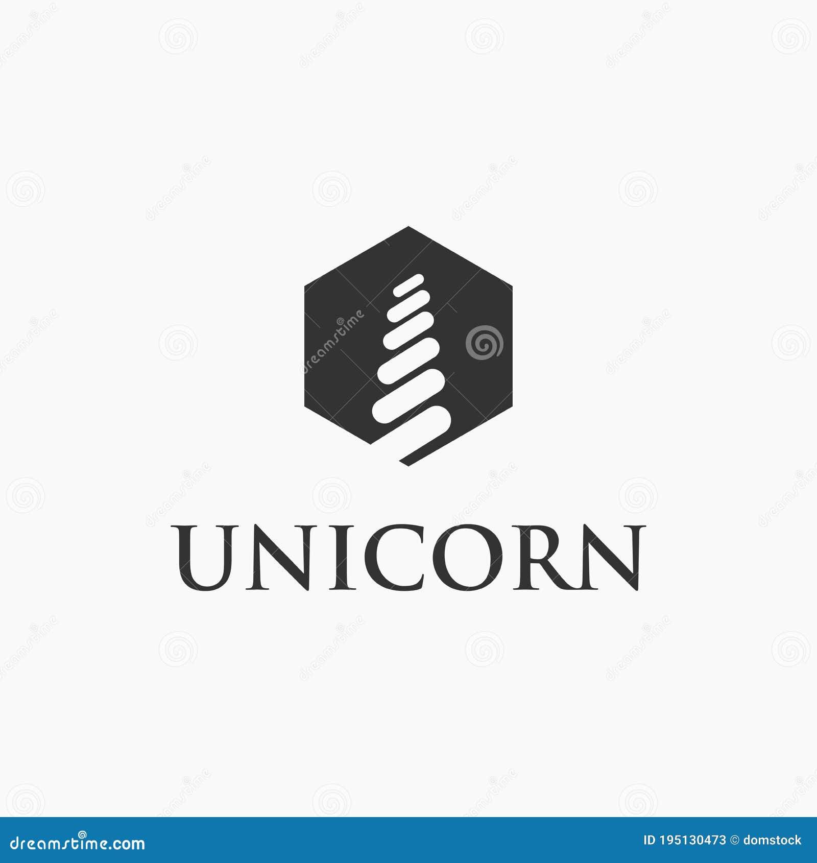 Moderno Corporativo Minimalista Del Logotipo Unicorn Corn Logotipo