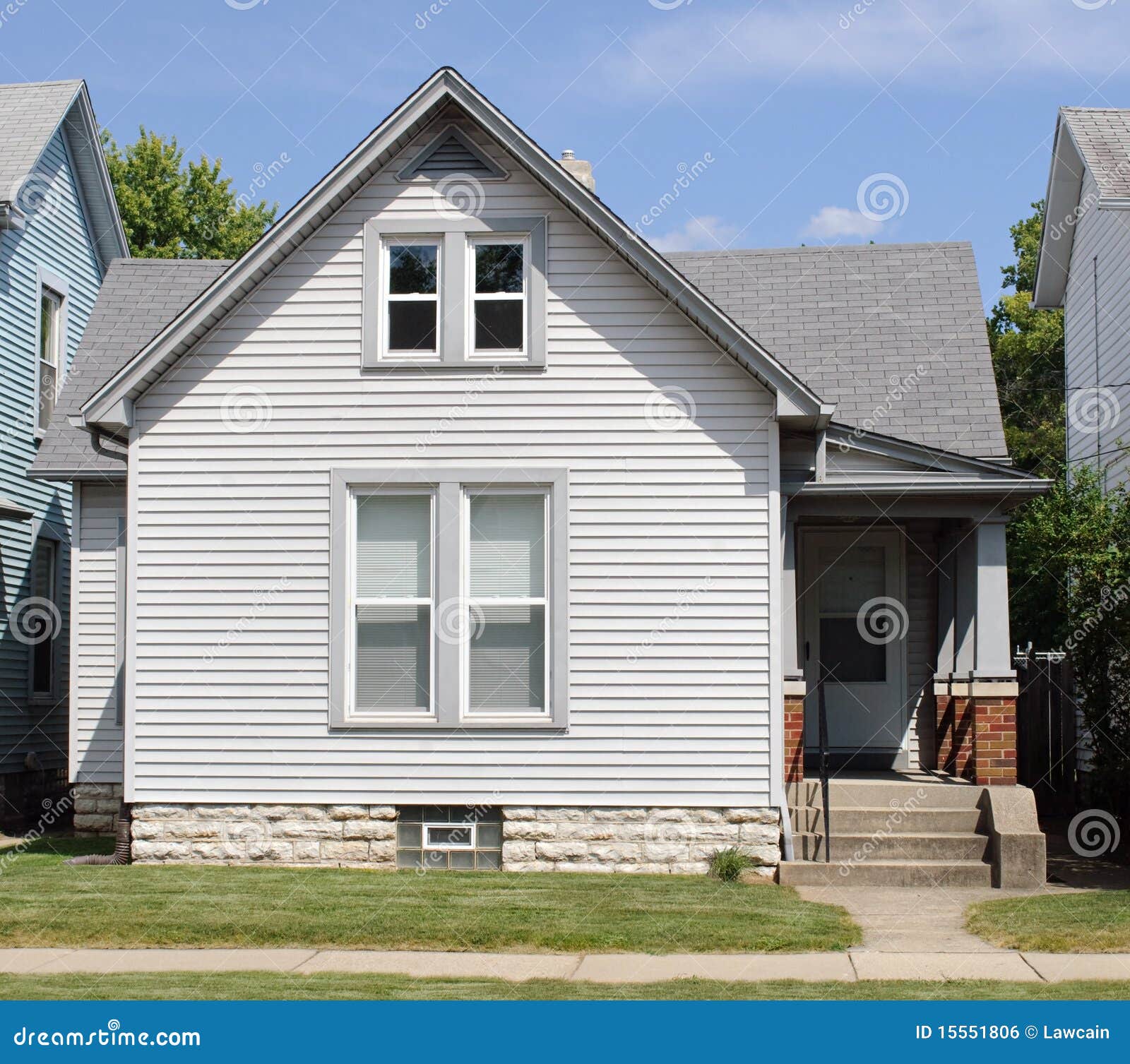 modest house with porch