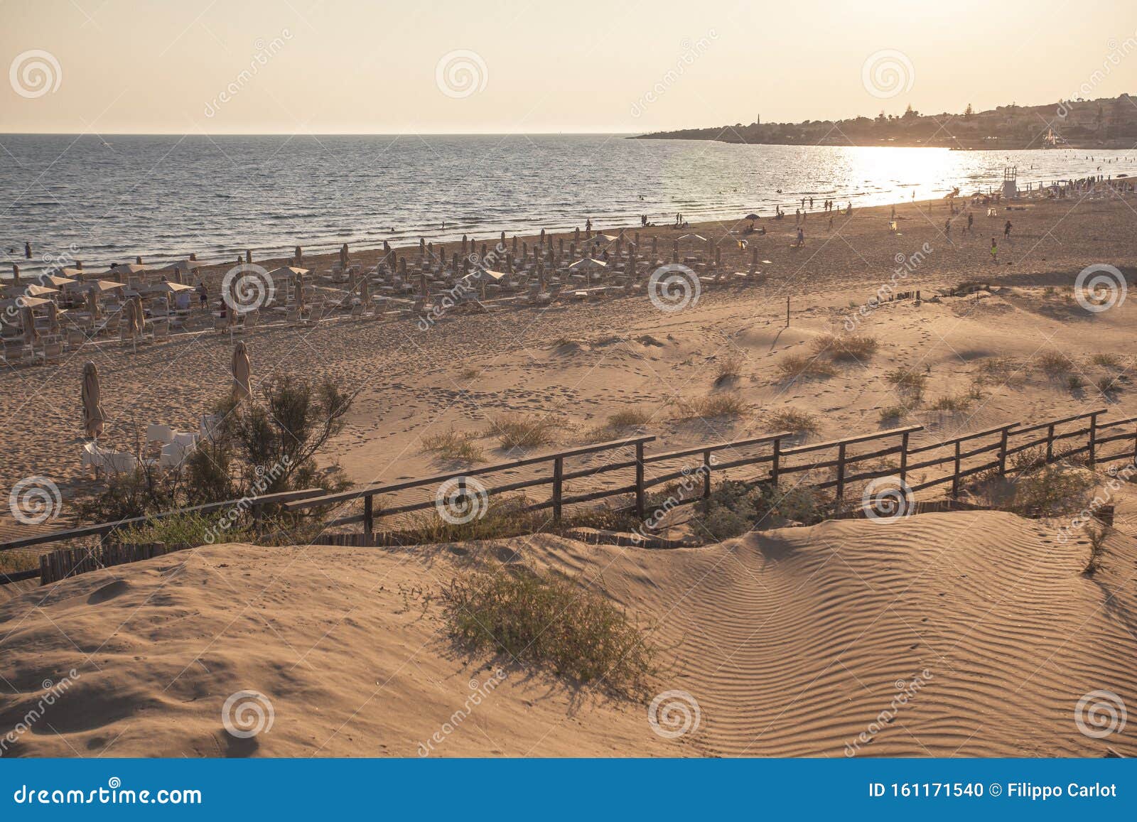 modica beach at sunset