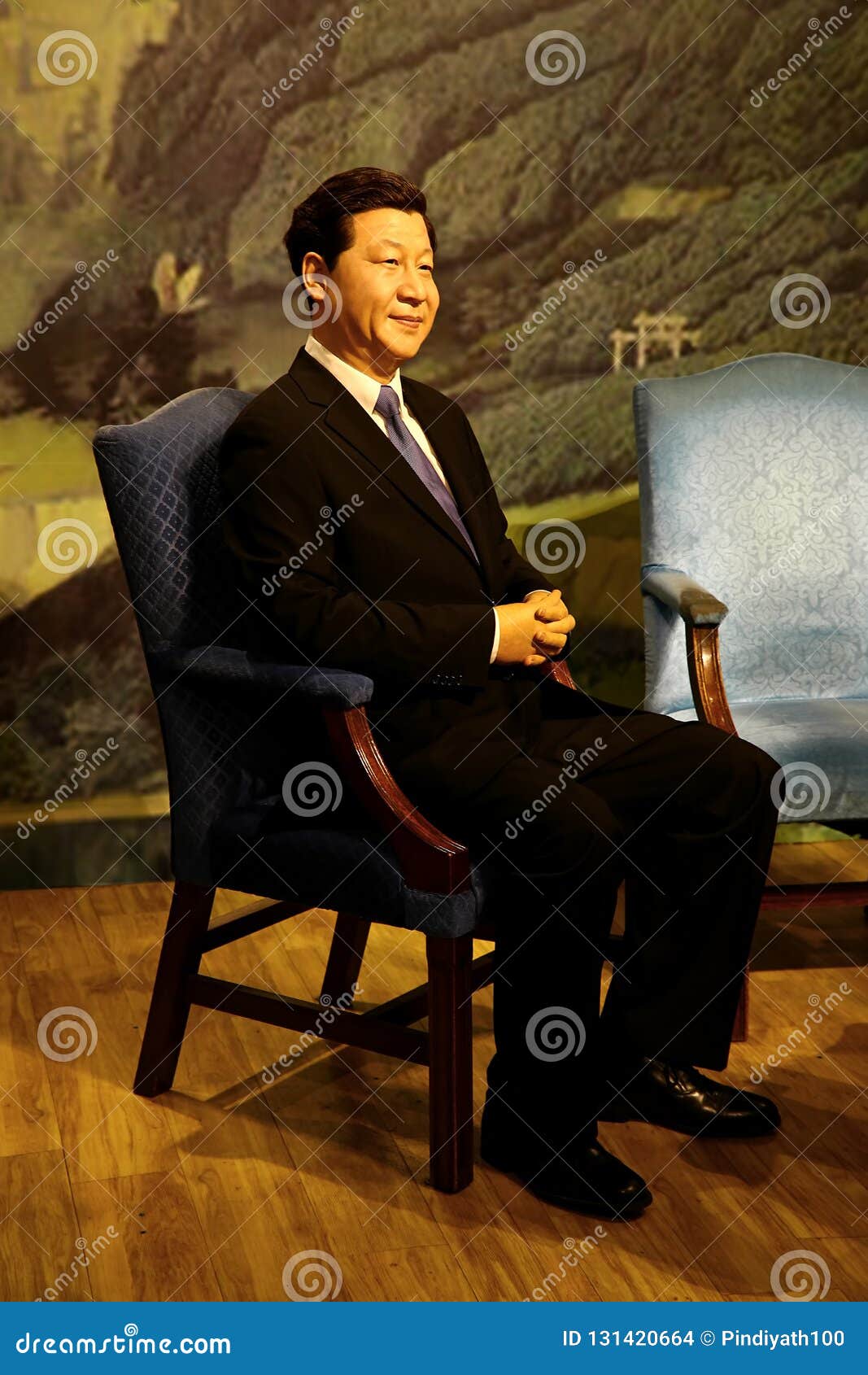 Chinese President Xi Jinping Wax Statue at Madame Tussauds in Hong Kong Editorial Stock Image