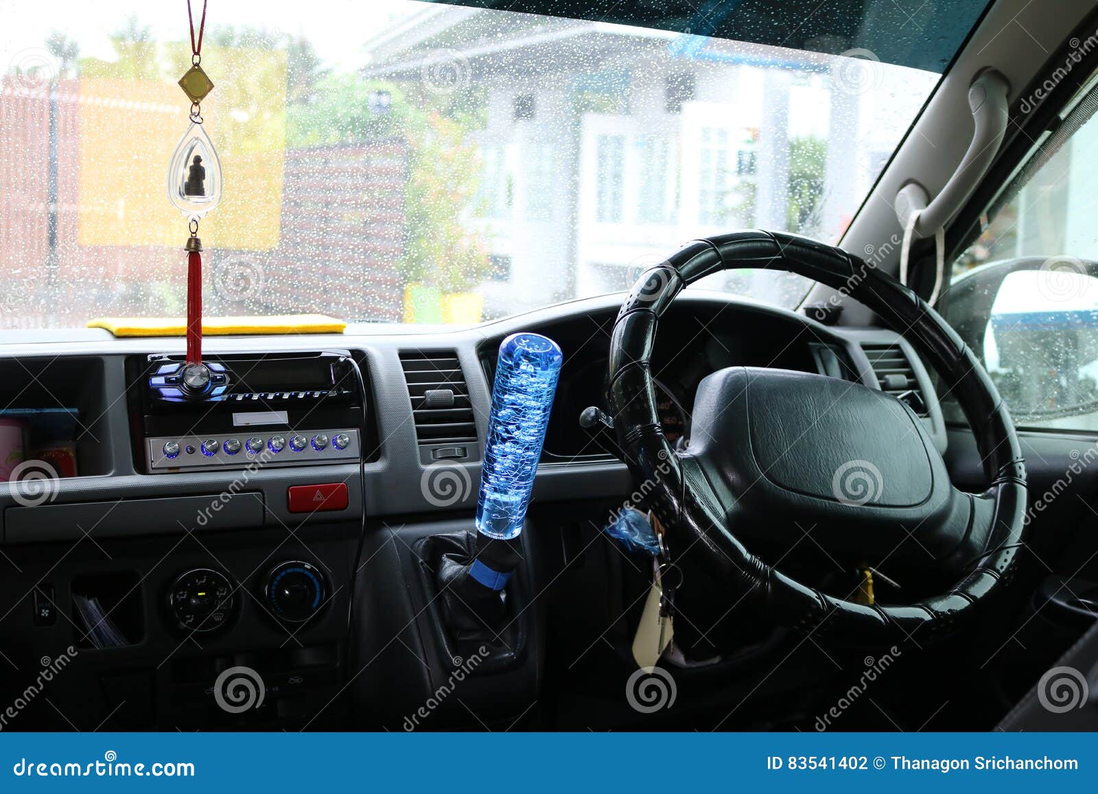 The Modified Gear Stick and Steering Wheel Stock Photo Image of