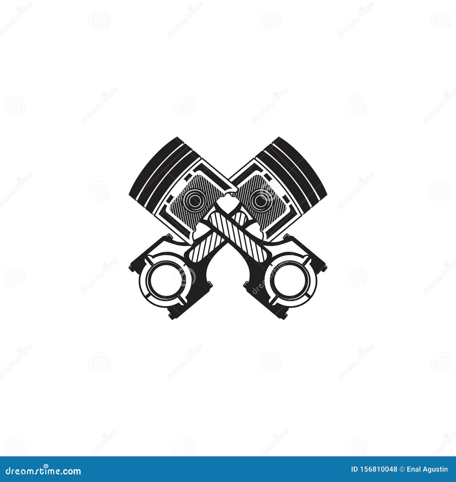 Modèle Vectoriel D'inspiration De Conception De Logo De Pistons