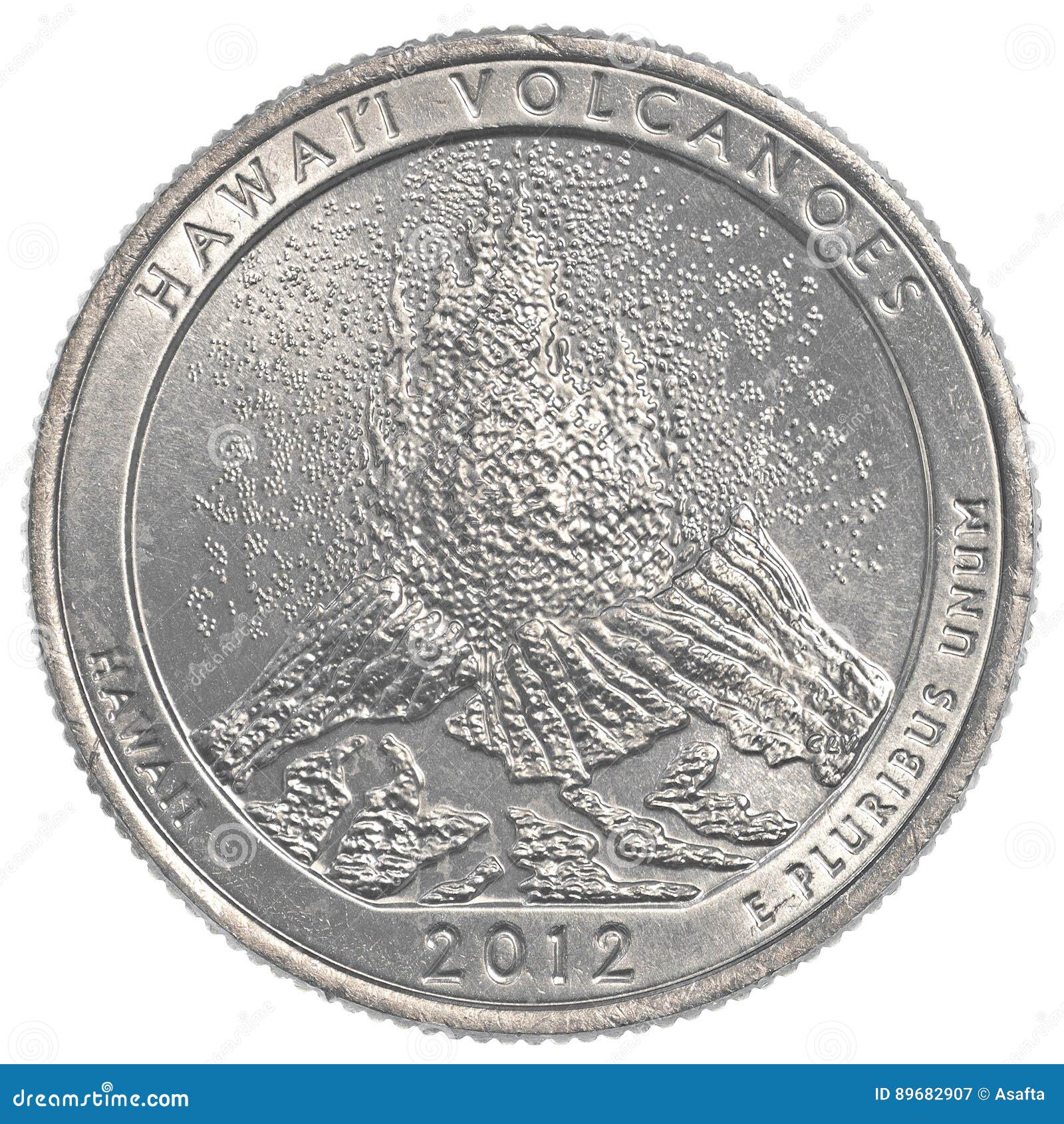 Moeda Do Americano Um Quarto - Vulcões De Havaí Imagem de Stock - Imagem de  colheita, isolado: 89682907, image size:1600x1690