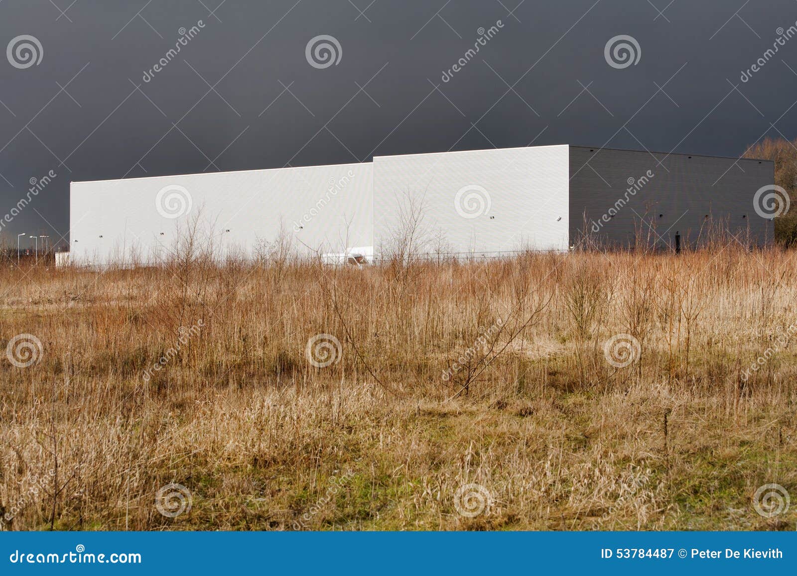 Moire Effect on a Warehouse Stock Image Image of building