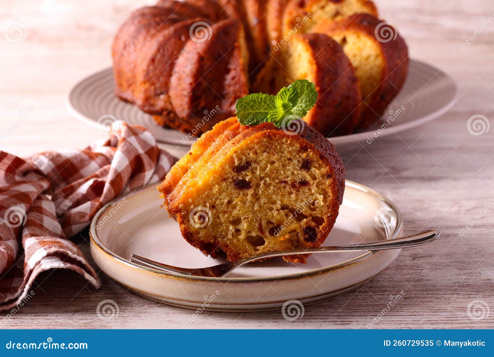 Moist Orange and Date Ring Cake Stock Image Image of treat, view