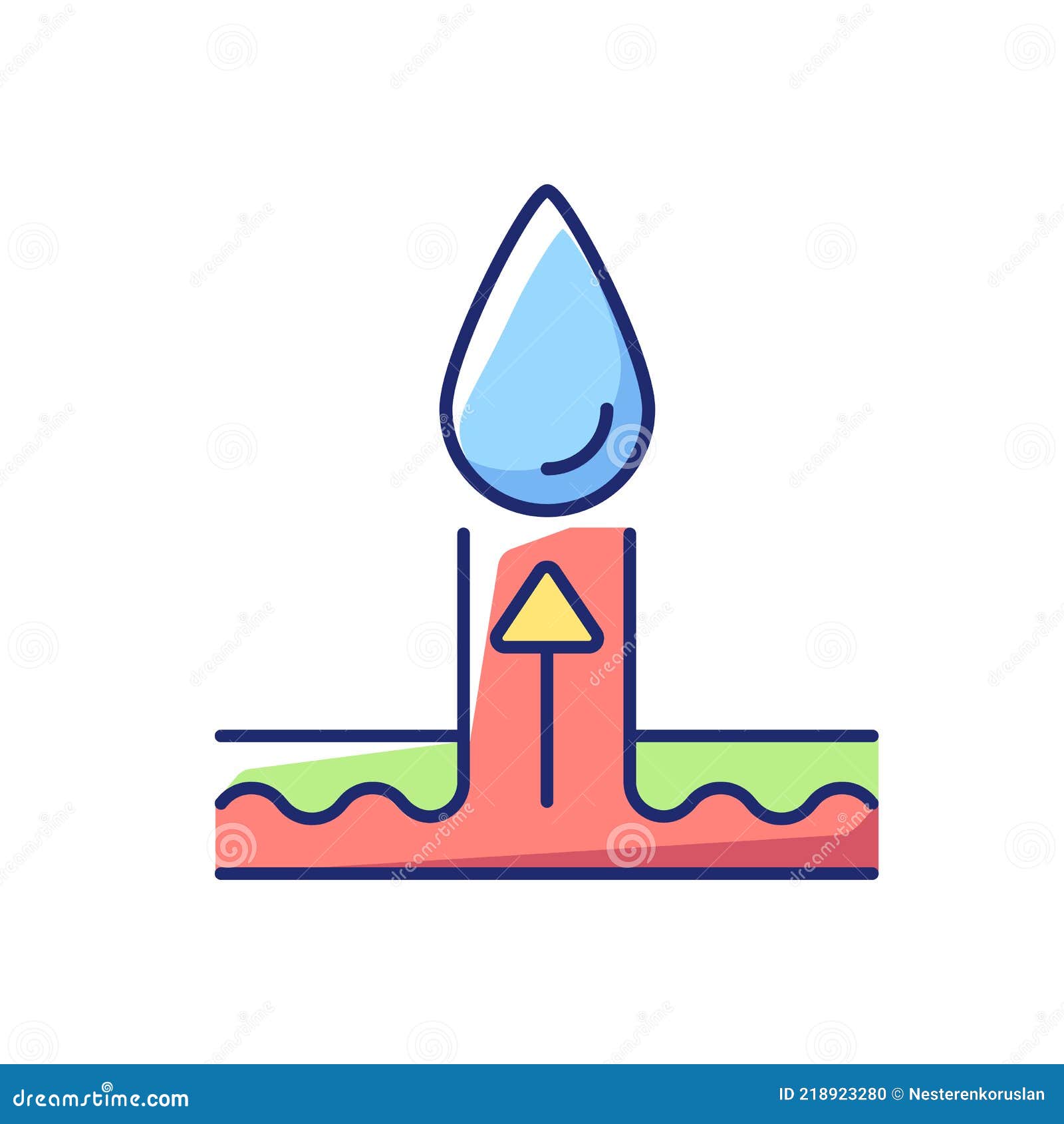 moisture wicking fabric feature  flat color icon