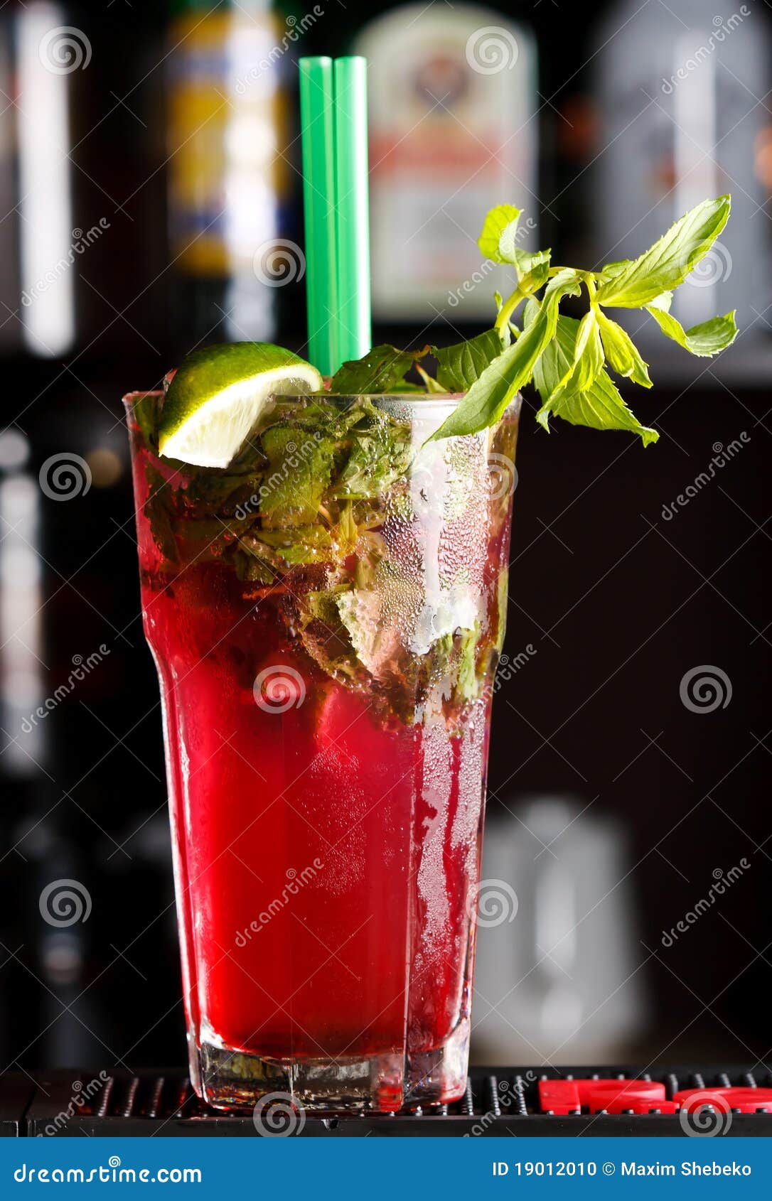 Mojito in the bar stock photo. Image of mint, green, water 19012010