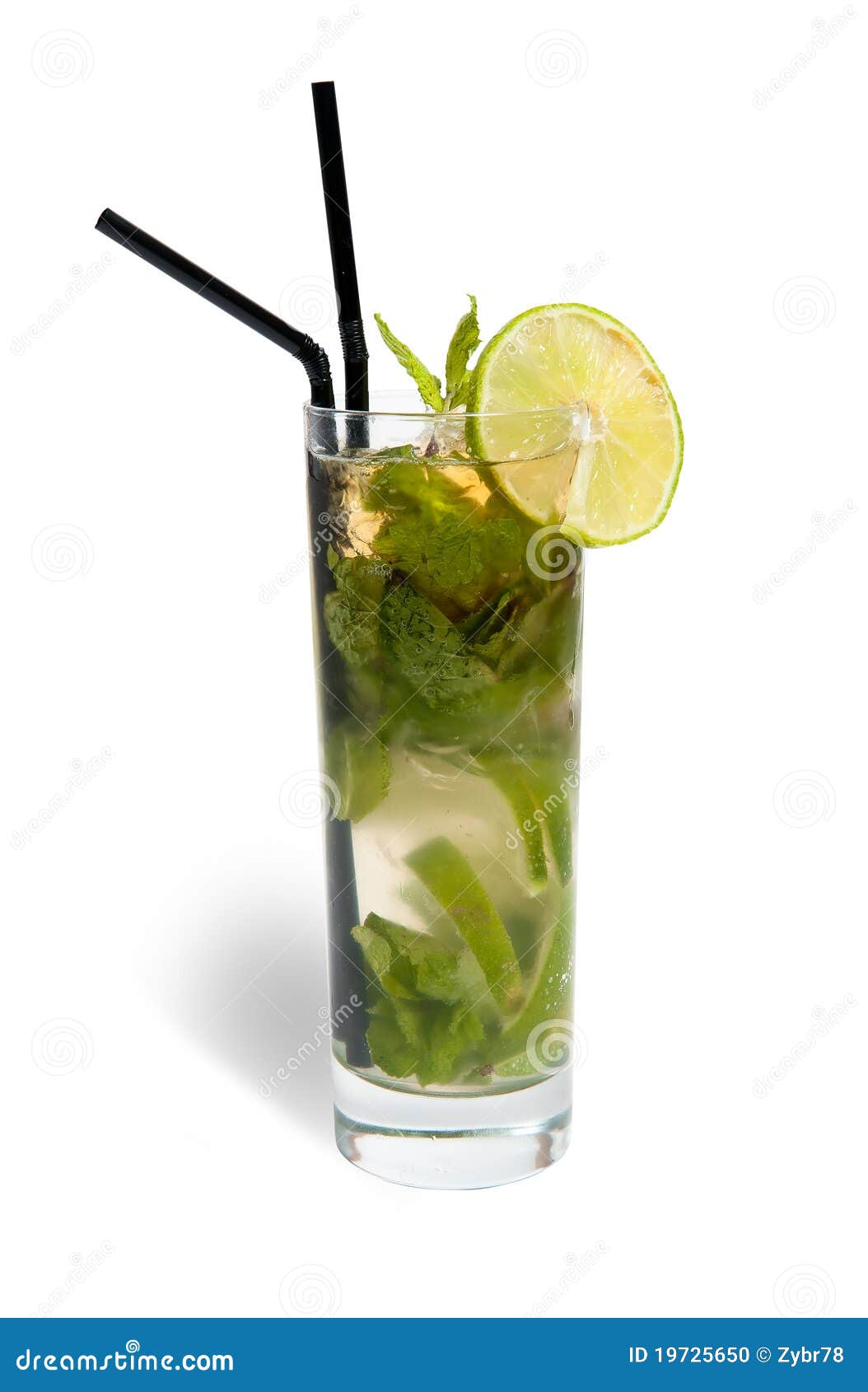 Mojito in a glass stock photo. Image of leaf, beverage 19725650