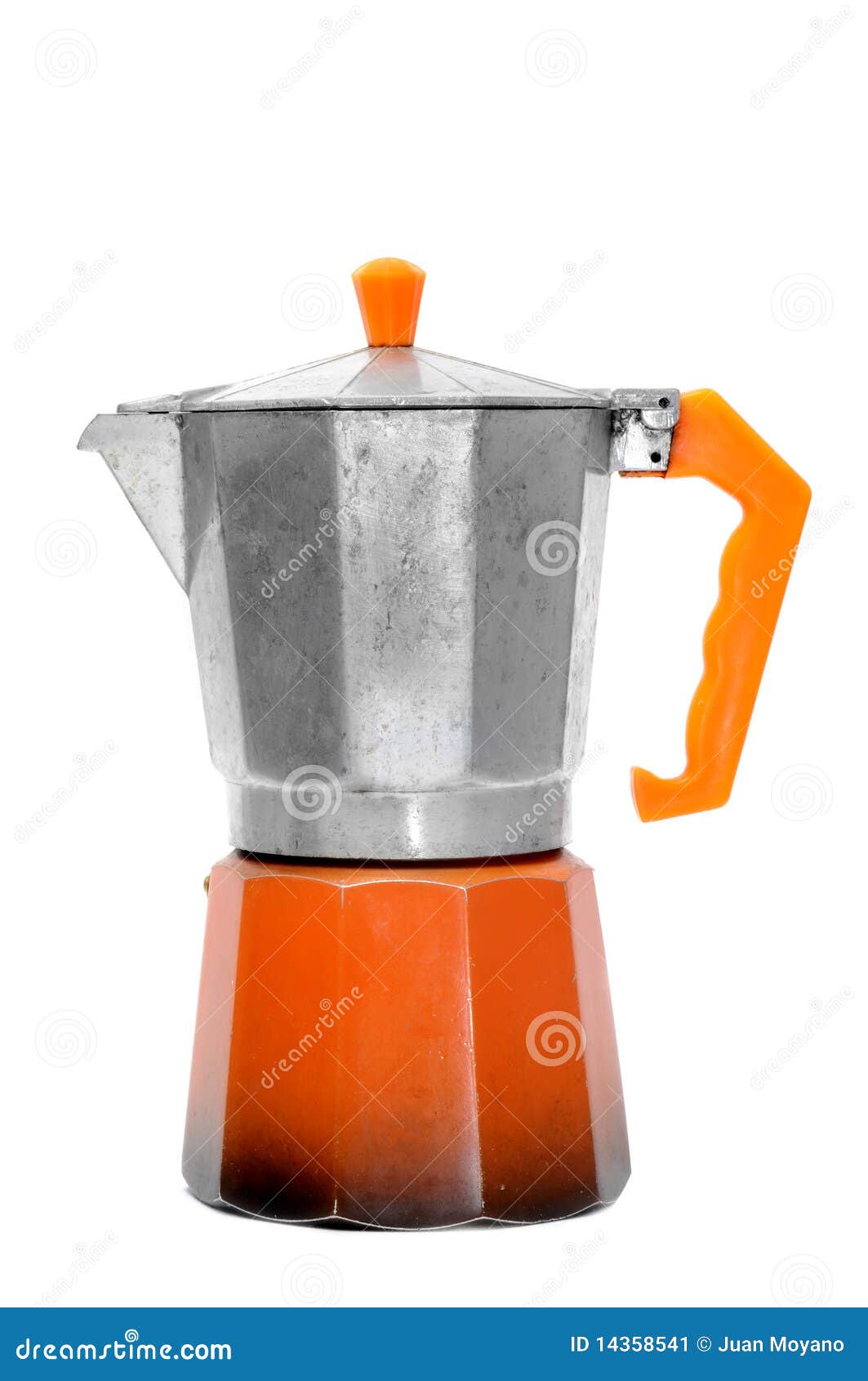 Moka pot stock image. Image of caffeine, isolated, handle 14358541