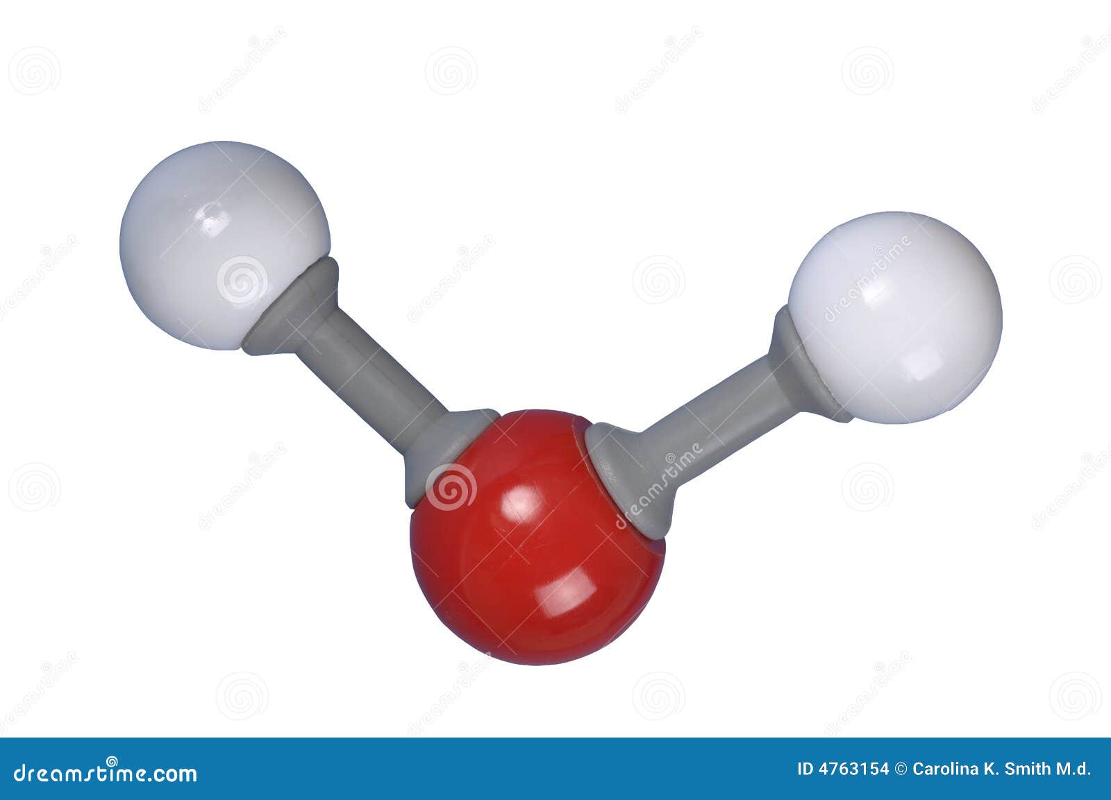 Molécula de agua de H2O foto de archivo. Imagen de modelo - 4763154