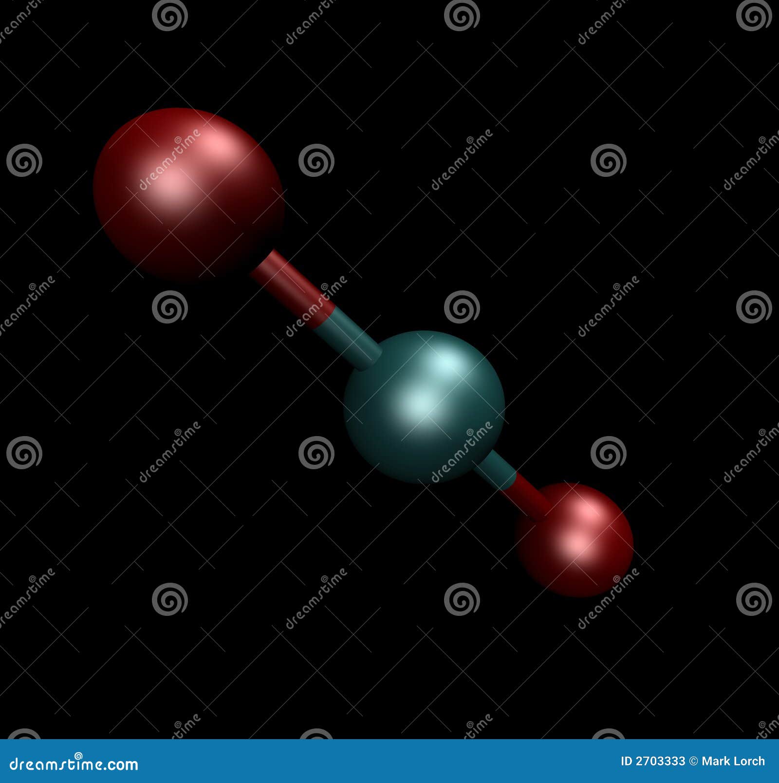Molécula Del Dióxido De Carbono (CO2) Stock de ilustración - Ilustración de  industria, invernadero: 2703333