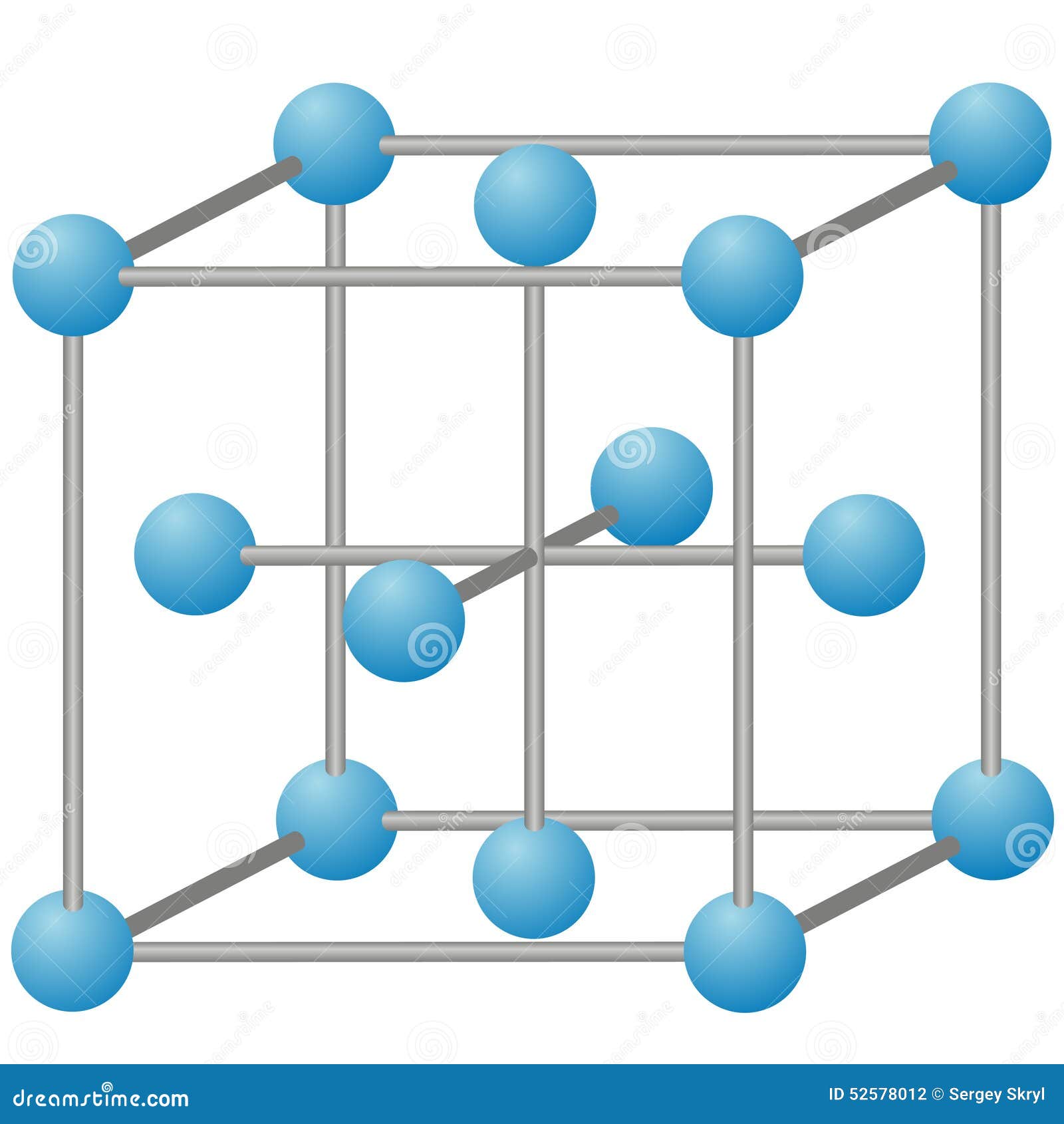 Molécula del hierro ilustración del vector. Ilustración de blanco - 52578012