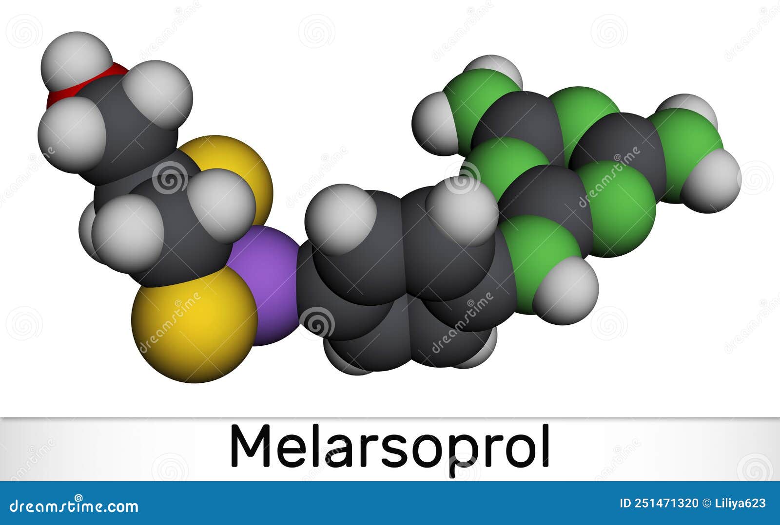 Molécule De Médicament Melarsoprol. Utilisé Pour Traiter La ...