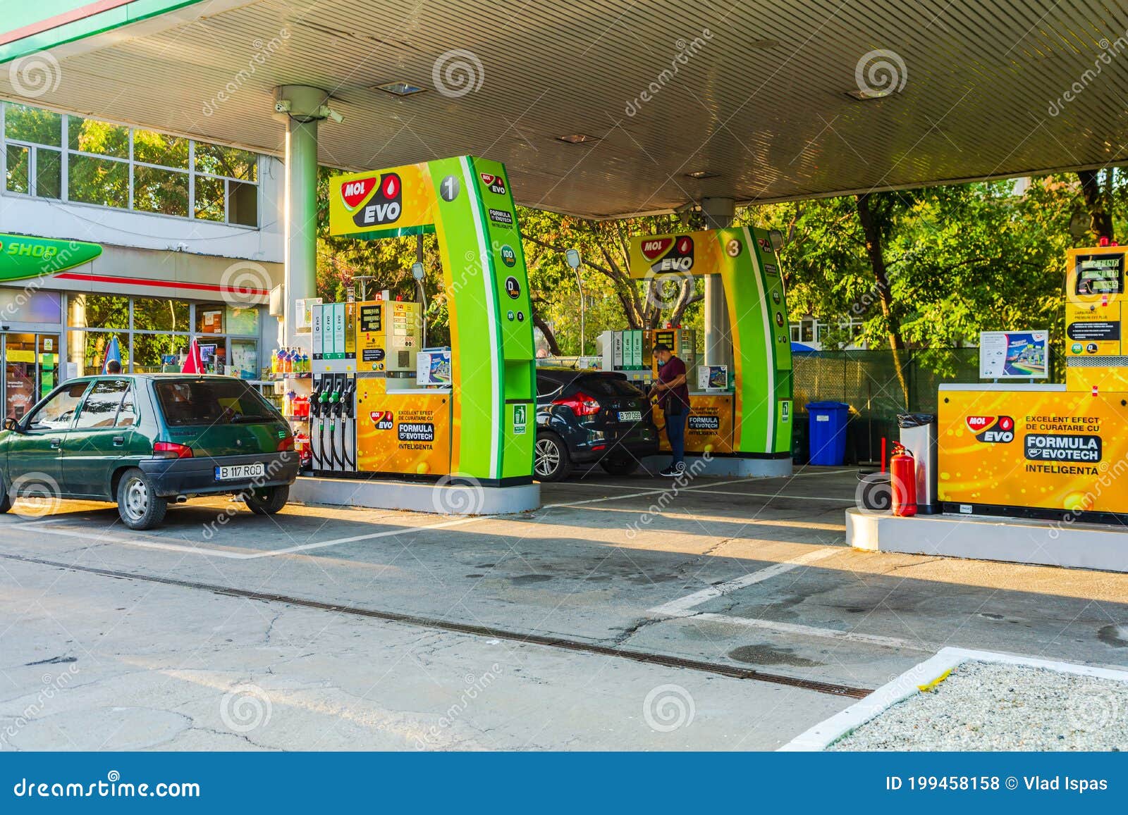 MOL Gas Station in Bucharest, Romania, 2020 Editorial Stock Photo