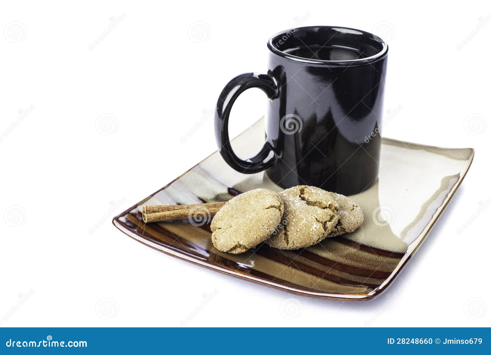 Molasses Cookie with Coffee Stock Photo Image of goods, plate 28248660